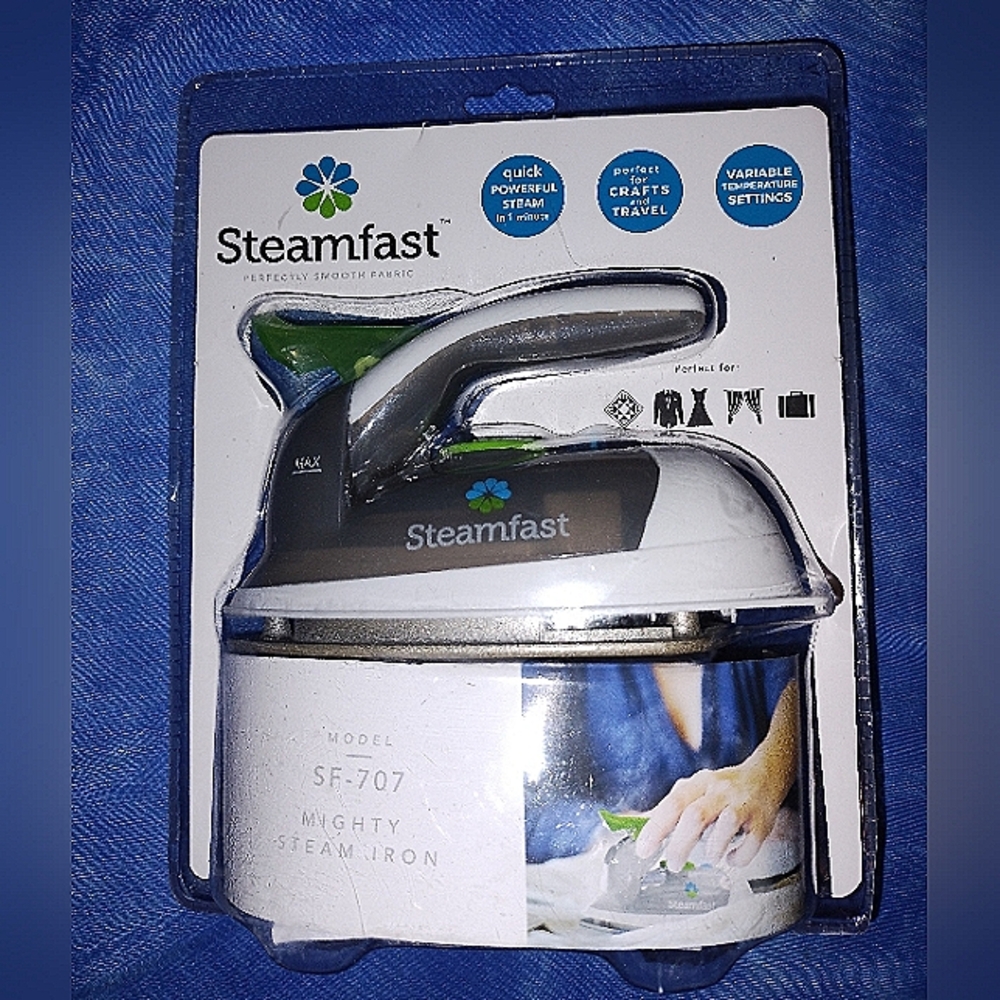 Steamfast Sf-707 Mighty Travel Steam Iron with 1.7 oz Water Tank